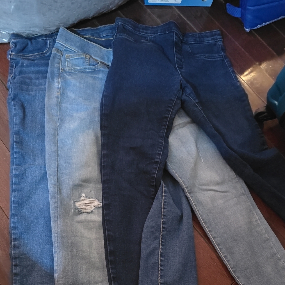 Levi's Girl's Dark and Light Blue Jeggings 3 Pcs